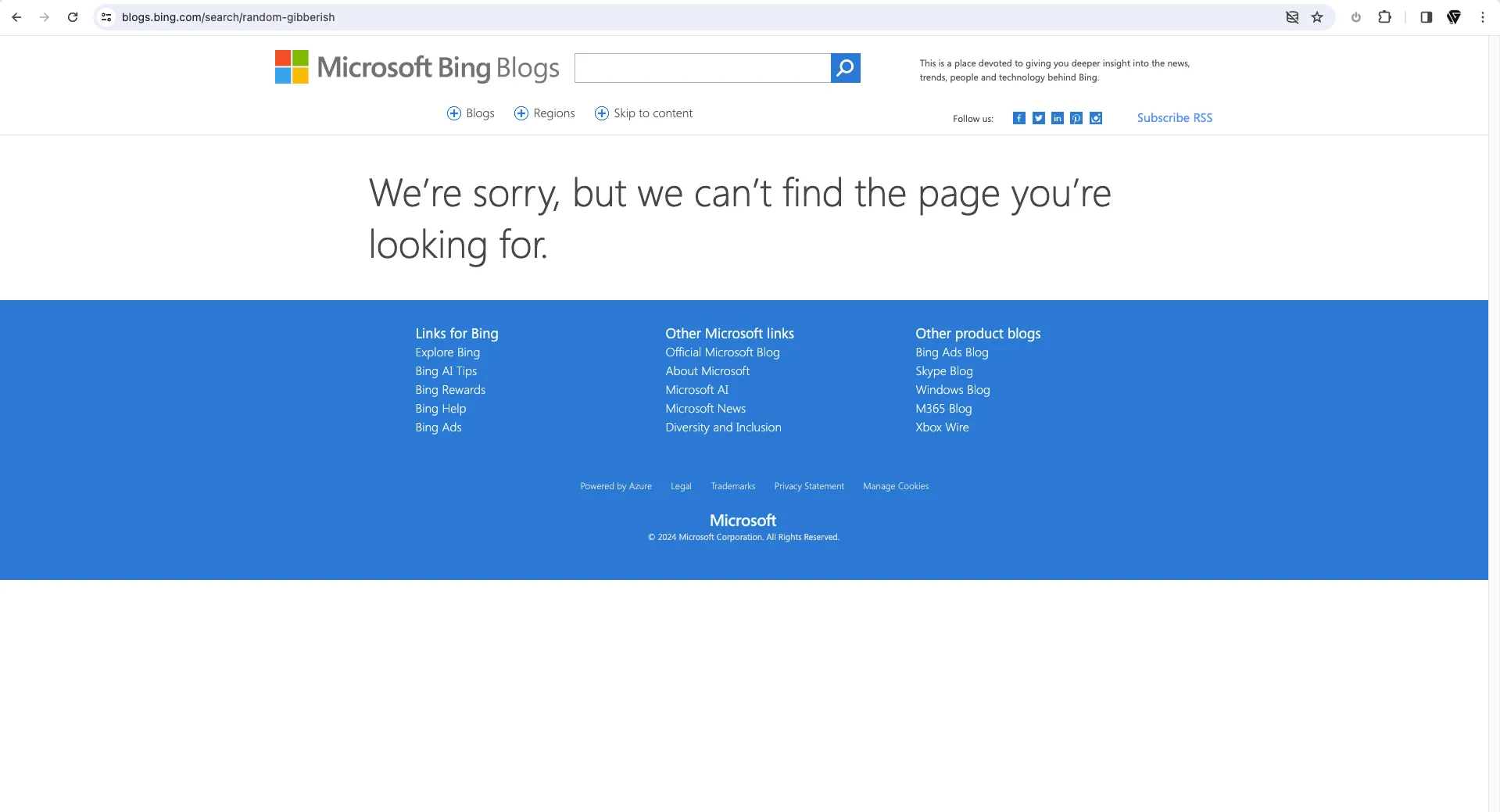 Bing.com 404 Page