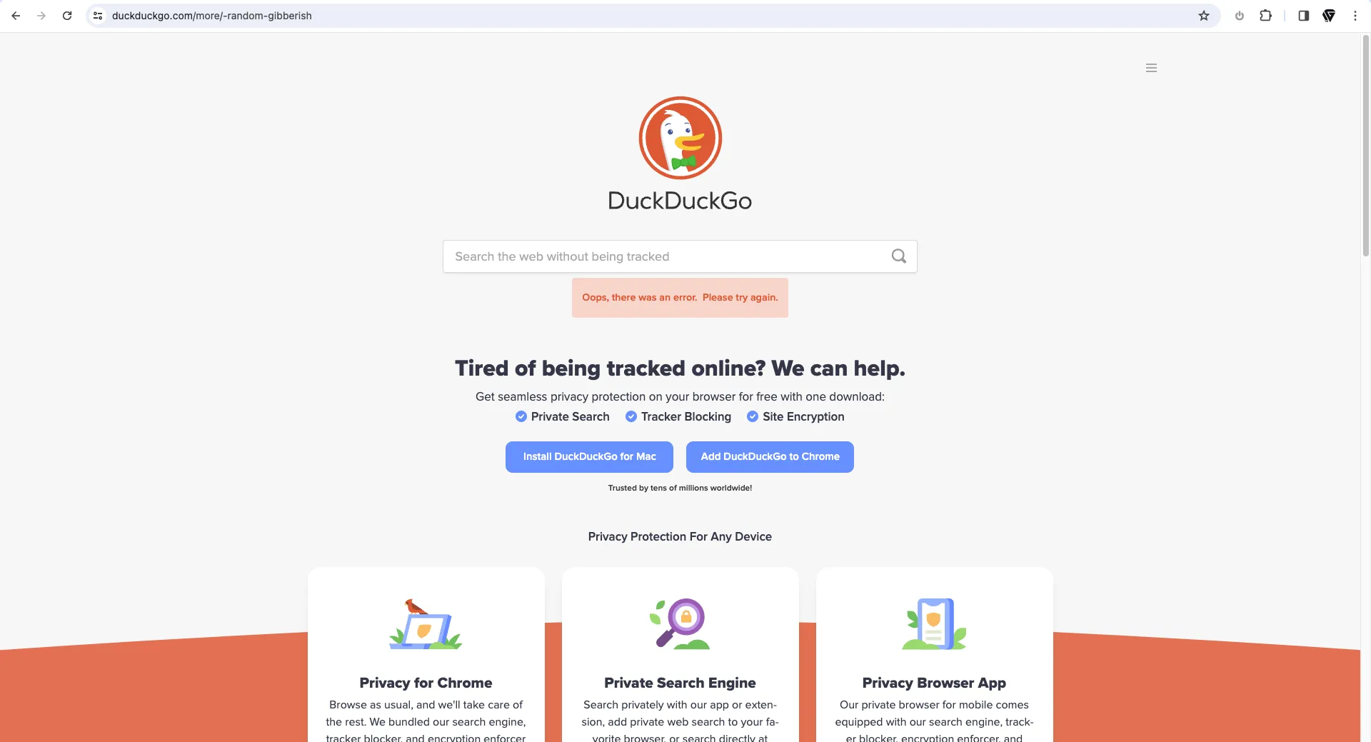 Duckduckgo.com 404 Page