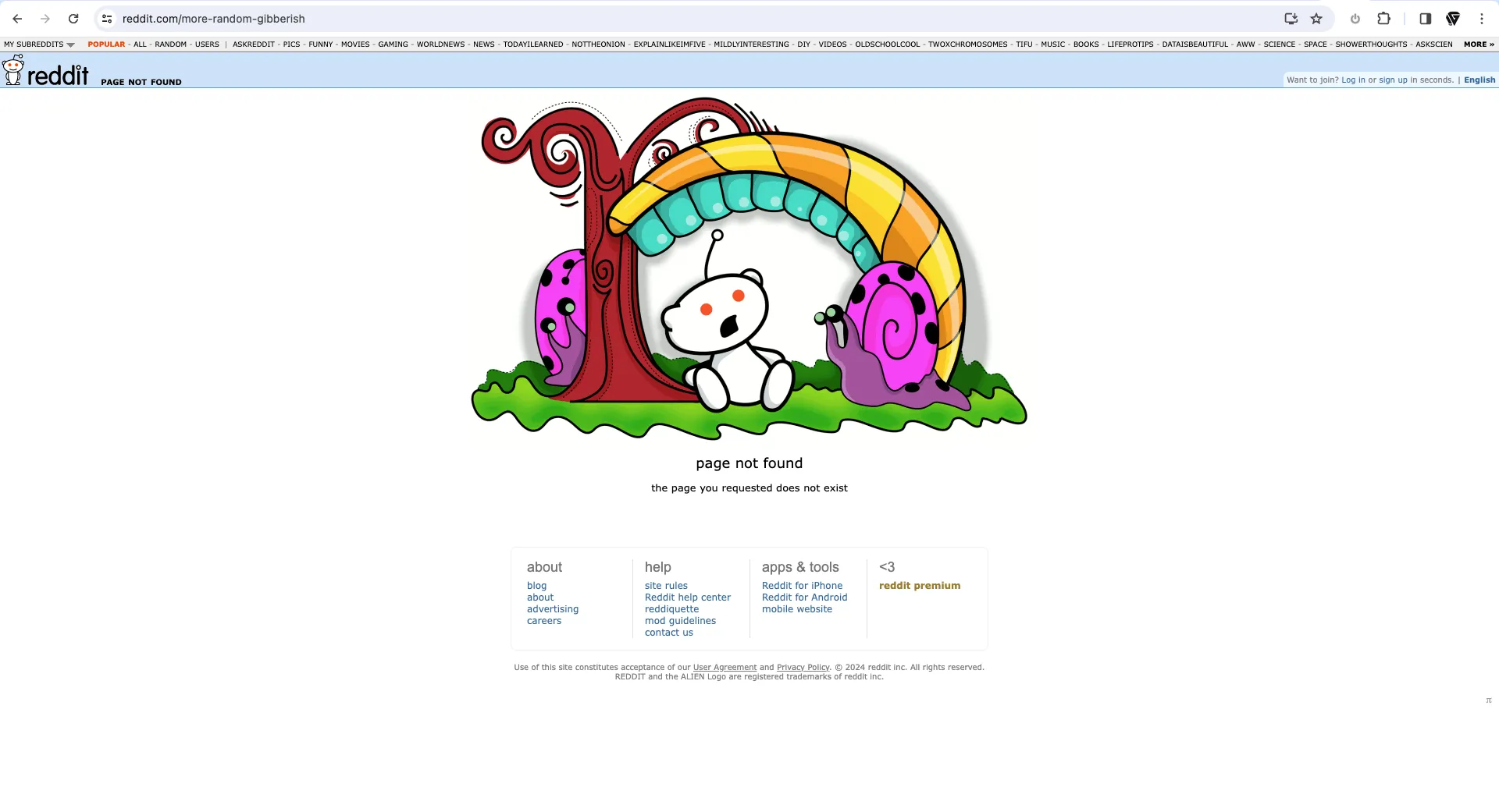 Reddit.com 404 Page
