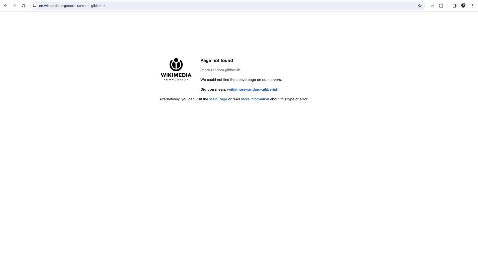 Wikipedia.org 404 Page
