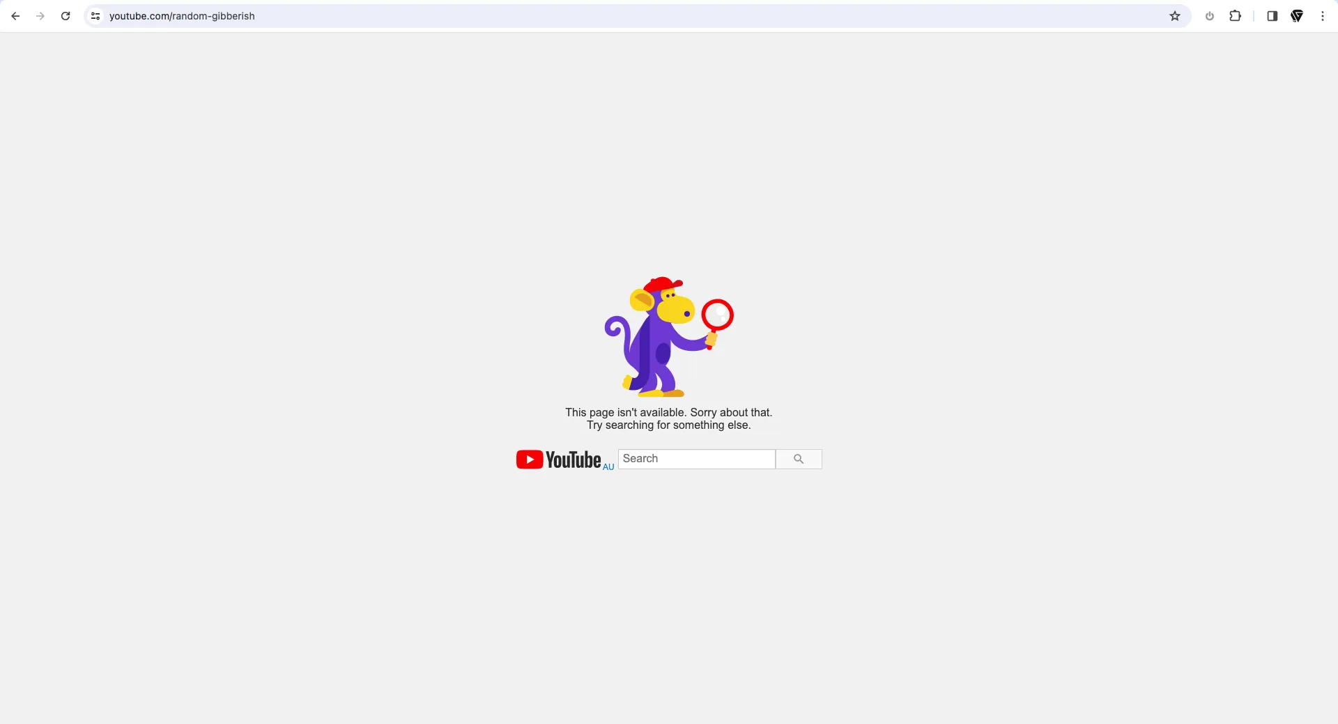 Youtube.com 404 Page